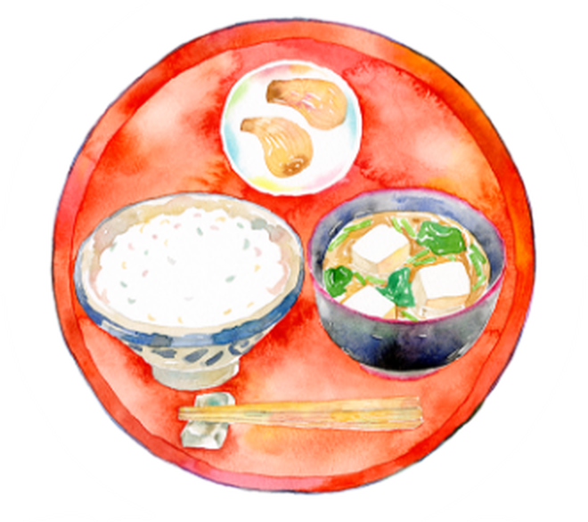 汁飯香（ごはん・味噌汁・漬物）のお膳