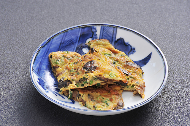 しいたけのたまり炊のチジミ風