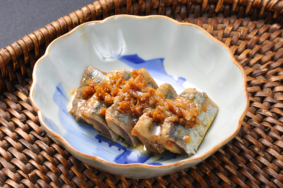 鰯の梅煮のしょうが風味