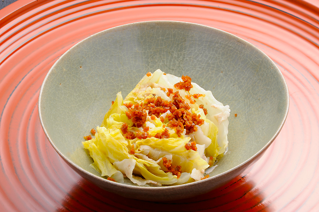 白菜と豚三枚肉の重ね煮ザクザクしょうが風味